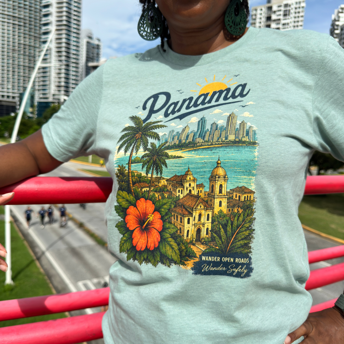 Panama Skyline Heritage Vintage T-Shirt