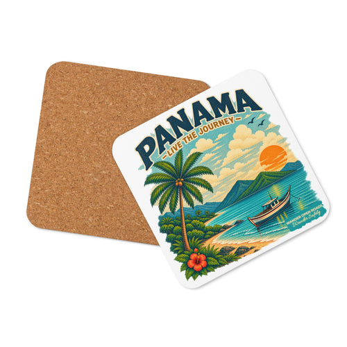 Panama Pacific Escape Cork-Back Coaster