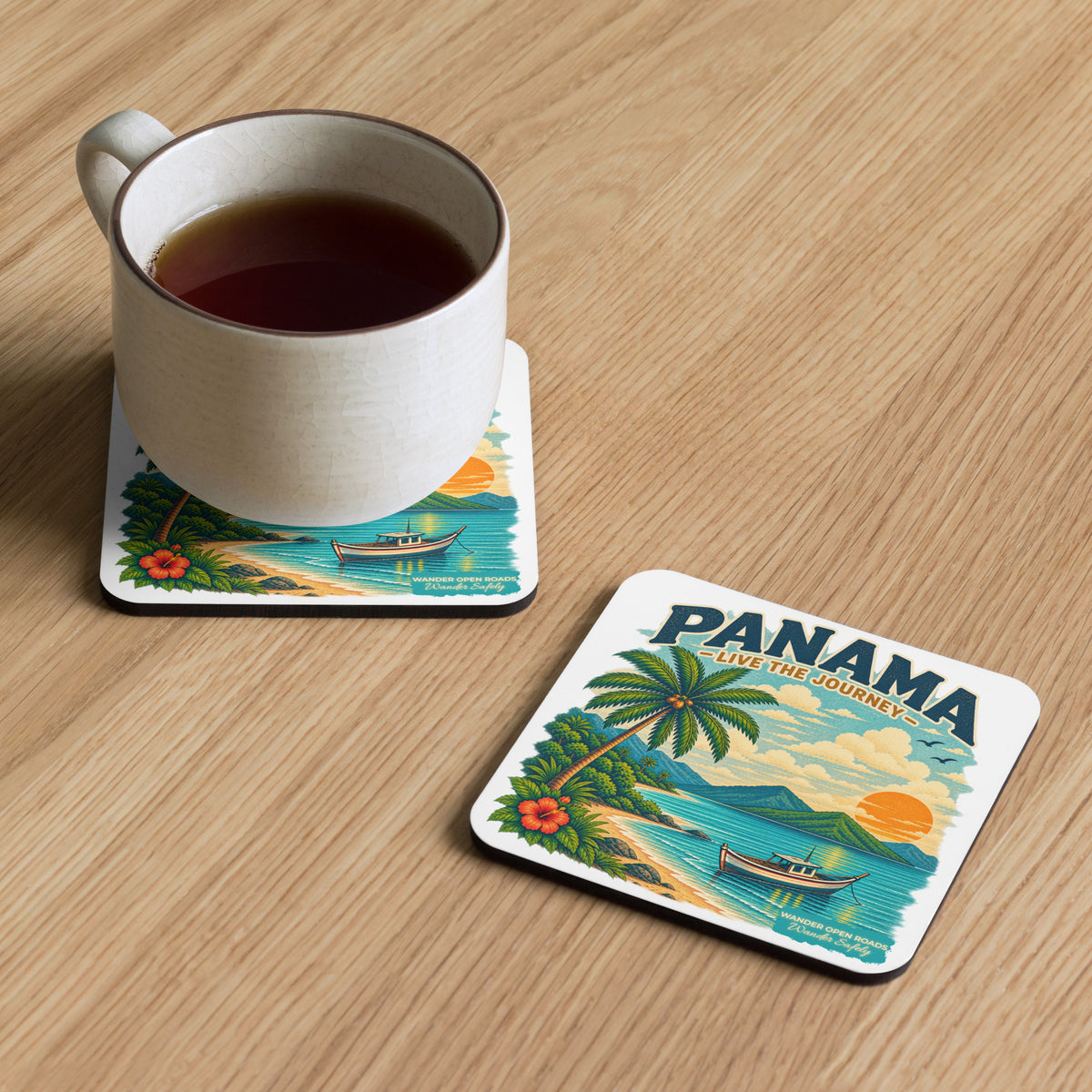 Panama Pacific Escape Cork-Back Coaster