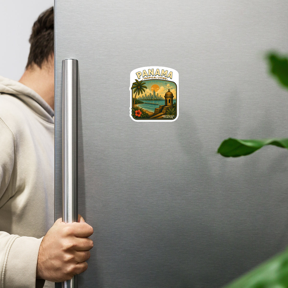 Panama Tropical Living Die-Cut Magnet