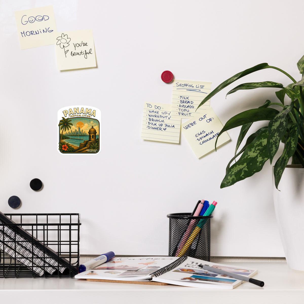 Panama Tropical Living Die-Cut Magnet