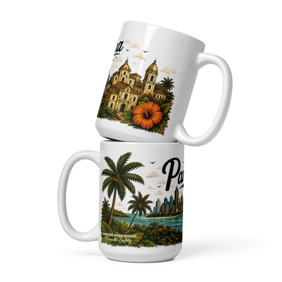 Panama Skyline Heritage Vintage 15 oz Mug