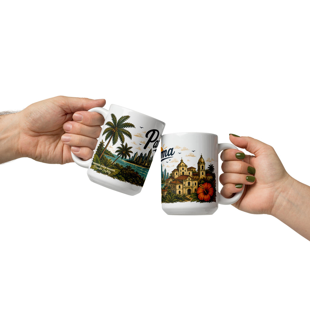 Panama Skyline Heritage Vintage 15 oz Mug