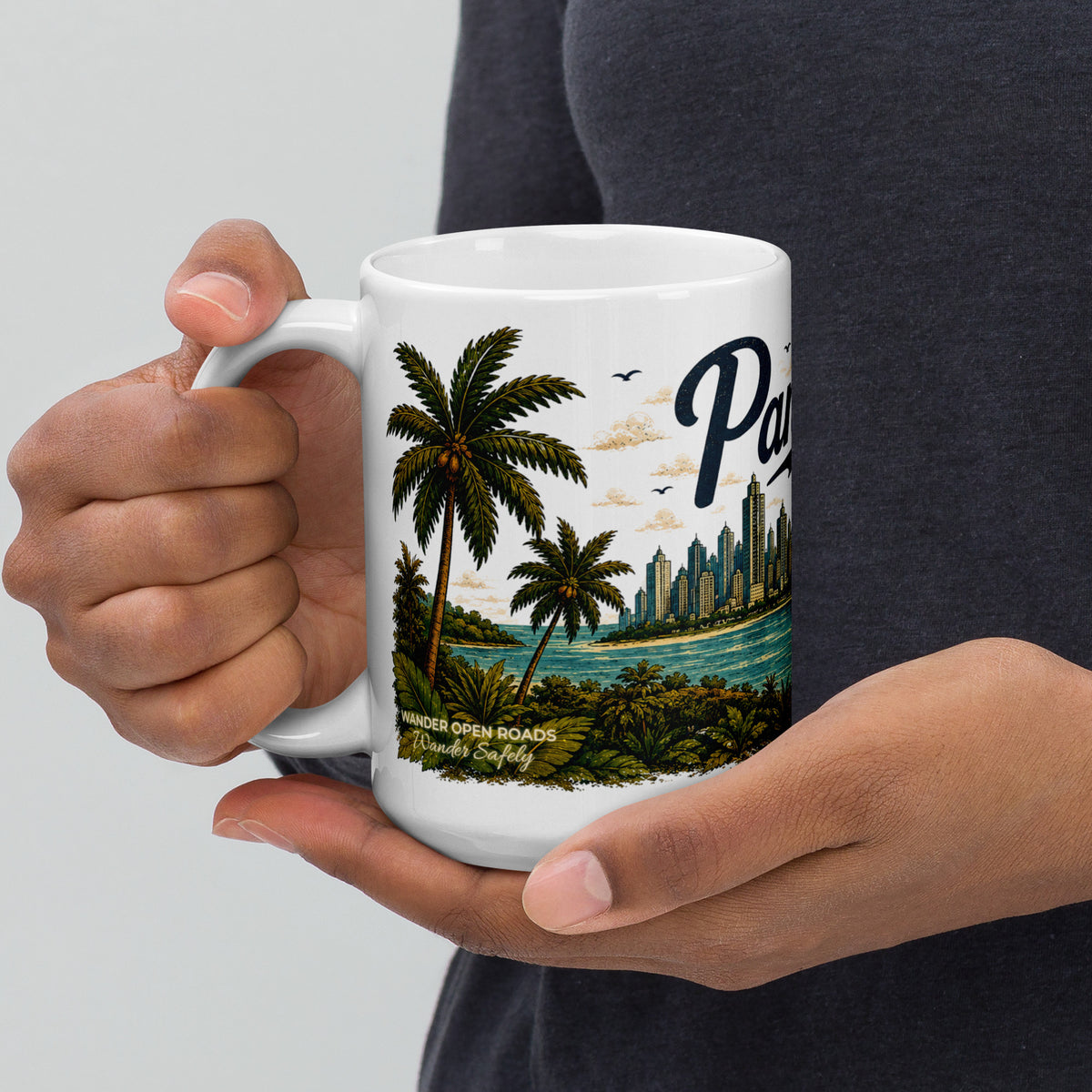 Panama Skyline Heritage Vintage 15 oz Mug